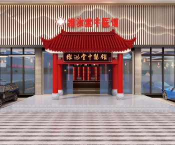 New Chinese Style Facade Element-ID:546822077