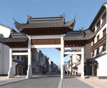 New Chinese Style Decorated Archway-ID:510597946