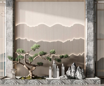 New Chinese Style Plant Landscaping-ID:307871103