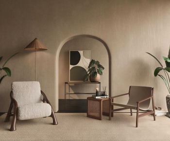 Wabi-sabi Style Lounge Chair-ID:206504117