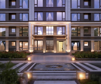 New Chinese Style Facade Element-ID:643270979