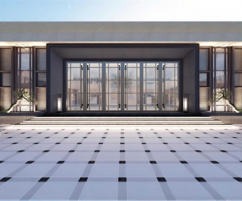New Chinese Style Facade Element-ID:800132995