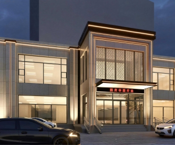 New Chinese Style Facade Element-ID:221039065