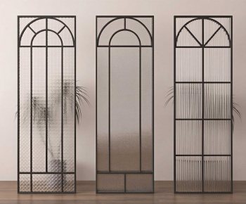 French Style Glass Screen Partition-ID:126914989