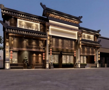 New Chinese Style Facade Element-ID:546561007