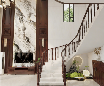 New Chinese Style A Living Room-ID:431050068