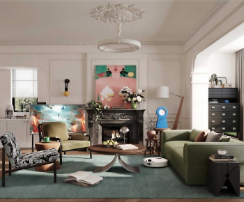 French Style A Living Room-ID:904362928