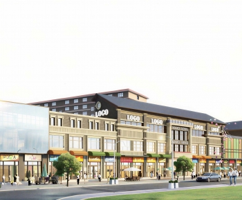 New Chinese Style Appearance Of Commercial Building-ID:414027939