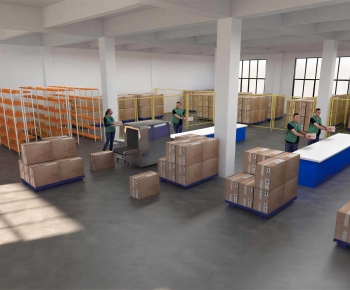 Modern Factory Floor/warehouse-ID:629426968
