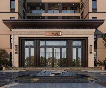 New Chinese Style Facade Element-ID:856057886