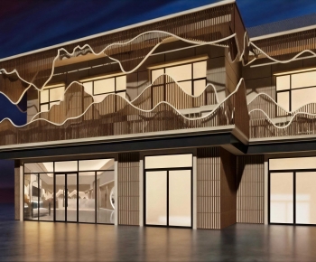 New Chinese Style Facade Element-ID:935484895
