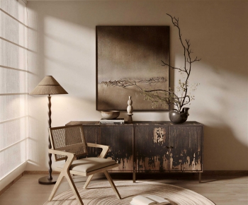 Wabi-sabi Style Side Cabinet-ID:415132055
