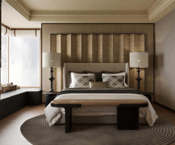 New Chinese Style Bedroom-ID:437036042