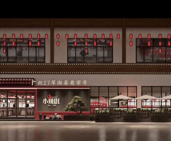 New Chinese Style Facade Element-ID:403160108