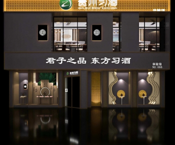 New Chinese Style Facade Element-ID:279902943