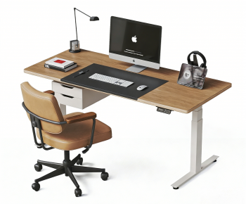 Modern Office Desk And Chair-ID:708940031