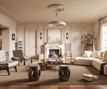 French Style A Living Room-ID:987418895