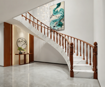 New Chinese Style Stairwell-ID:547521184