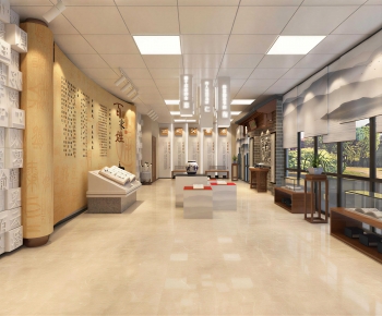 New Chinese Style Exhibition Hall-ID:381370079
