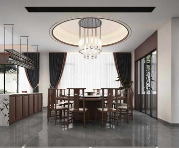 New Chinese Style Dining Room-ID:371746064