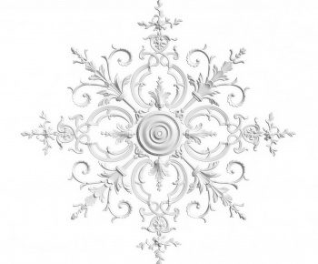 European Style Plaster Carved Top Plate-ID:609070062