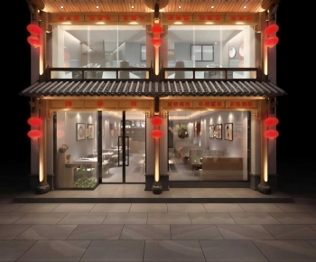New Chinese Style Facade Element-ID:697745084