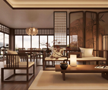 New Chinese Style A Living Room-ID:410029893