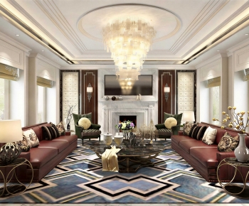 New Classical Style A Living Room-ID:235801942