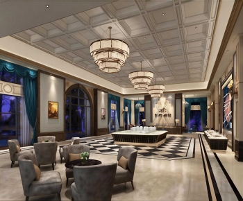 New Classical Style Real Estate Sales Office-ID:473694091