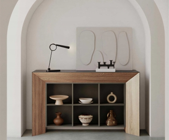 Wabi-sabi Style Entrance Cabinet-ID:473330064
