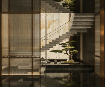New Chinese Style Plant Landscaping-ID:375380041