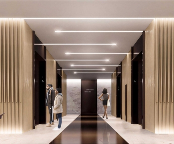 Modern Office Elevator Hall-ID:455701118