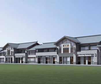 New Chinese Style Appearance Of Commercial Building-ID:725931882