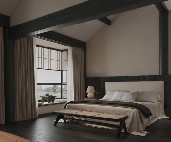 Wabi-sabi Style Bedroom-ID:323411941