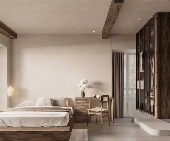 Wabi-sabi Style Bedroom-ID:234364031