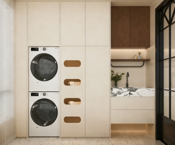 Modern Balcony Laundry Room-ID:565305953