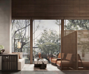 New Chinese Style A Living Room-ID:705796001