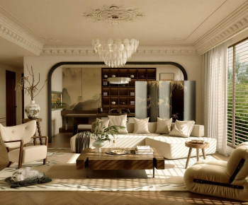 French Style A Living Room-ID:551856048