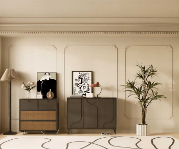 Wabi-sabi Style Side Cabinet-ID:795790919