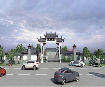 Chinese Style Decorated Archway-ID:874872922