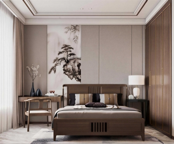 New Chinese Style Bedroom-ID:129718078