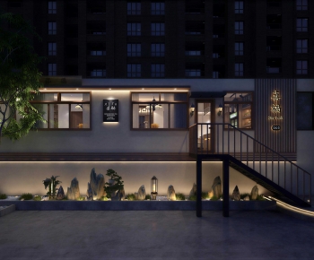 New Chinese Style Facade Element-ID:662585026