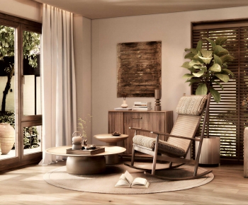 Wabi-sabi Style Lounge Chair-ID:757262952