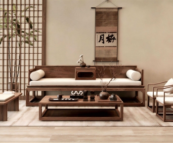 New Chinese Style Sofa Combination-ID:654069903