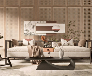New Chinese Style A Living Room-ID:796422001