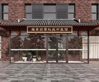 New Chinese Style Facade Element-ID:896085026