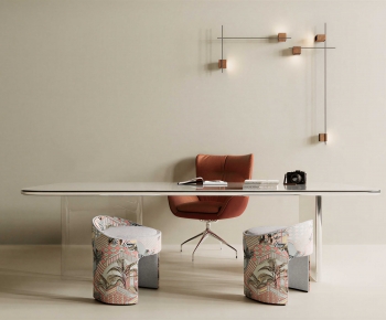 Modern Office Desk And Chair-ID:708734996