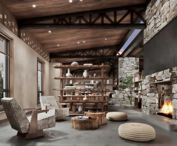 Industrial Style A Living Room-ID:648158073