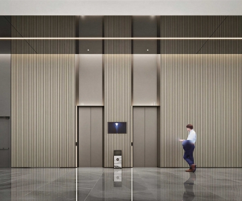 Modern Office Elevator Hall-ID:518860108