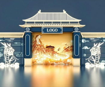 New Chinese Style Sculpture Sketch-ID:140945919